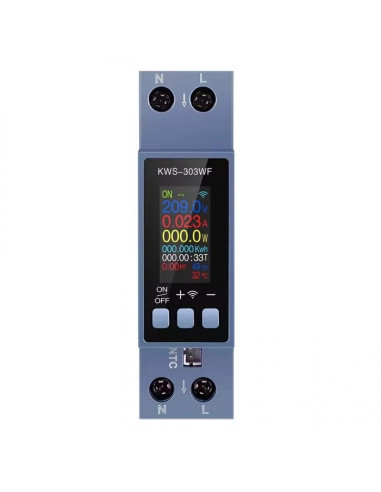 Voltmetru inteligent Sinotimer, WIFI, Tuya,  tensiune/curent/putere/kWh/PF/Hz/multifuncțional , 0,96 inch DDS6619-303WF