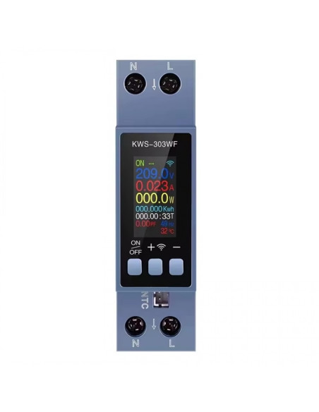 Voltmetru inteligent Sinotimer, WIFI, Tuya,  tensiune/curent/putere/kWh/PF/Hz/multifuncțional , 0,96 inch DDS6619-303WF