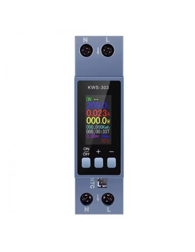 Voltmetru inteligent de energie tensiune/curent/putere/kWh/PF/Hz/multifuncțional, 0,96 inch, Sinotimer, DDS6619-303