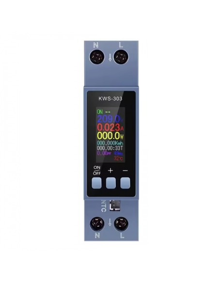 Voltmetru inteligent de energie tensiune/curent/putere/kWh/PF/Hz/multifuncțional, 0,96 inch, Sinotimer, DDS6619-303