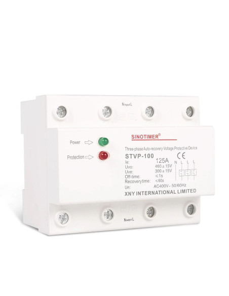 Releu siguranta digitala  de protectie tensiune, Sinotimer, 125A, STVP-100,  recuperare automata