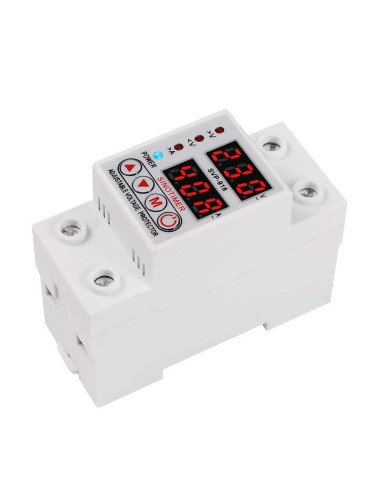 Releu siguranta digitala  de protectie tensiune, Sinotimer, 40A, SVP-918-40A, ecran dublu LED, recuperare automata