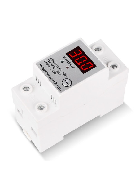 Releu siguranta digitala  de protectie tensiune, Sinotimer, 30A, 230V, SAP-30A, recuperare automata cu afisaj LED
