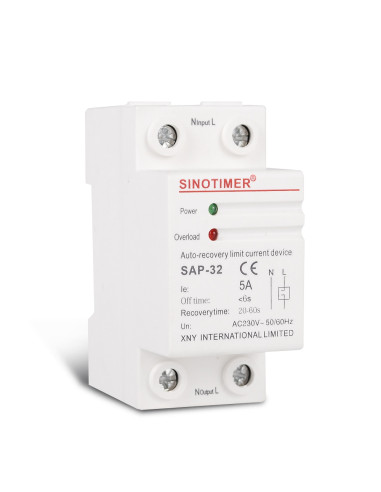 Releu Sinotimer, siguranta digitala  de protectie tensiune, Sinotimer, 5A, SAP-32, recuperare automata
