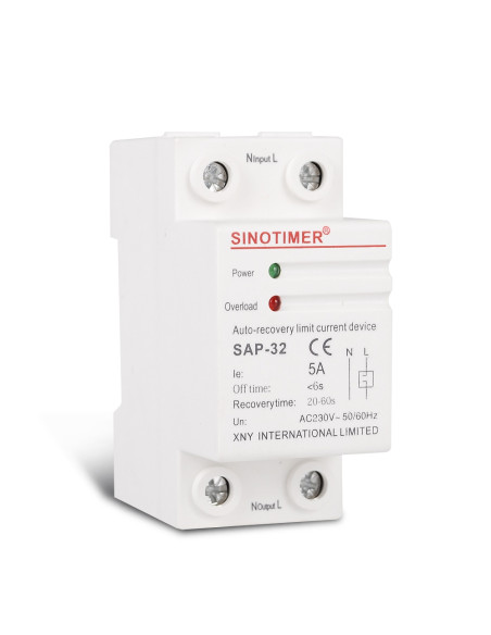 Releu Sinotimer, siguranta digitala  de protectie tensiune, Sinotimer, 5A, SAP-32, recuperare automata
