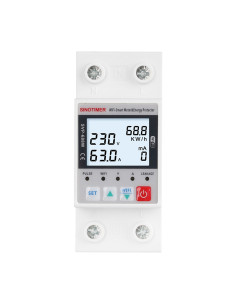 Releu Sinotimer, Wifi Tuya, diferential, protectie supratensiune, subtensiune, reglabil intre 1-63A, contor energie