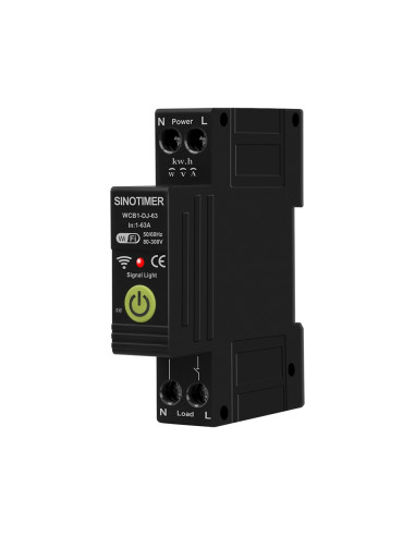 Releu protectie smart, 63A, WiFi Tuya, temporizator, temperatura, contor KWH, diferential, bidirectional, ajustabil