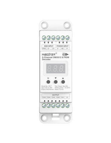 MiBoxer D5-T Decodor Sina DIN 5 Canale DMX512 & RDM