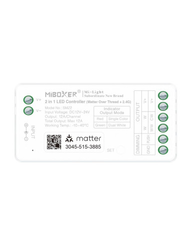 MiBoxer SMZ2 Controller LED 2in1 Monocolor/Dual White (Matter Over Thread+2.4GHz)