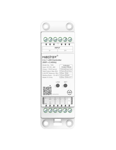 MiBoxer TW5 Controller LED 5in1 Sina DIN (WIFI+2.4G)