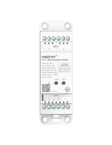 MiBoxer TR2 Controller LED 2in1 Sina DIN Monocolor/Dual White 2.4Ghz