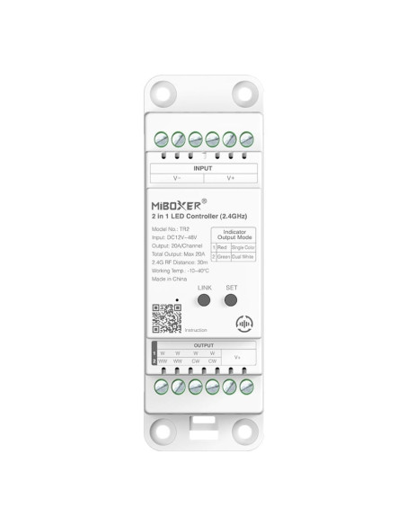 MiBoxer TR2 Controller LED 2in1 Sina DIN Monocolor/Dual White 2.4Ghz
