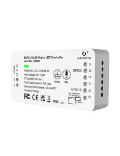 Gledopto GL-C-010WL-D Controller ESP32 WLED Digital cu microfon, 5-24V