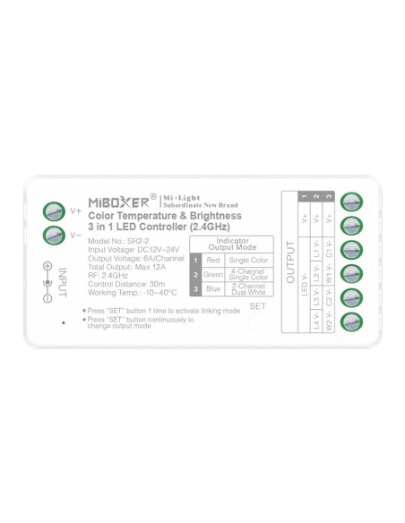 MiBoxer SR2-2 Controller LED 3in1 Monocolor/Dual White 2.4Ghz