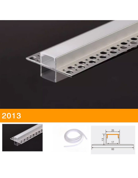 Profil Aluminiu Rigips 20x60mm, interior 17mm PB2013
