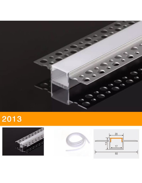 Profil Aluminiu Rigips 20x60mm, interior 17mm PU2013