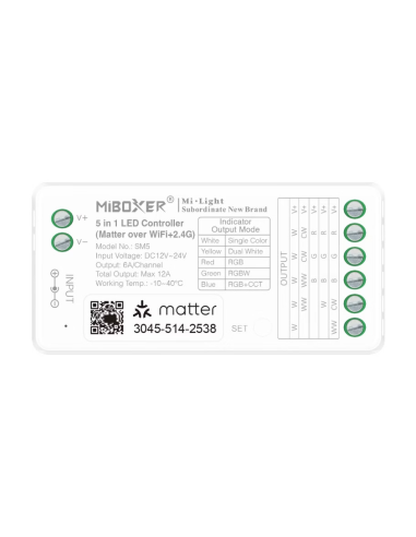 MiBoxer SM5 Controller LED 5in1 (Matter Over WiFi+2.4GHz)