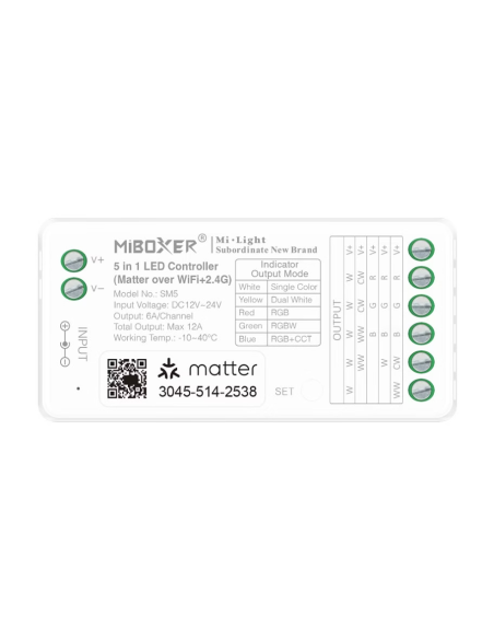 MiBoxer SM5 Controller LED 5in1 (Matter Over WiFi+2.4GHz)