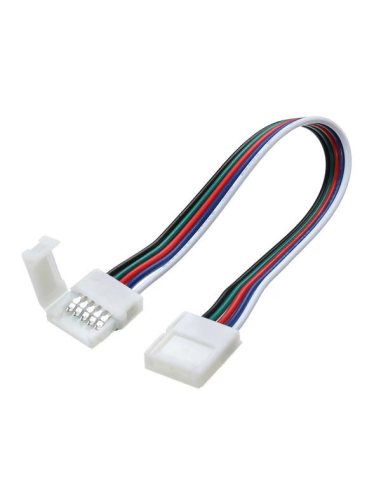 Conector RGBW 5 Pini 12mm de la banda la banda cu fir