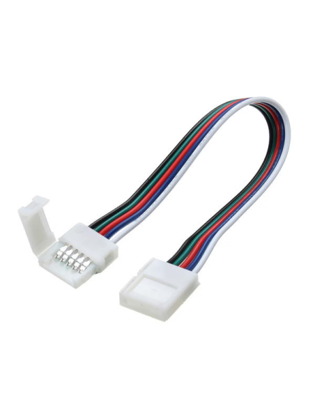 Conector RGBW 5 Pini 12mm de la banda la banda cu fir
