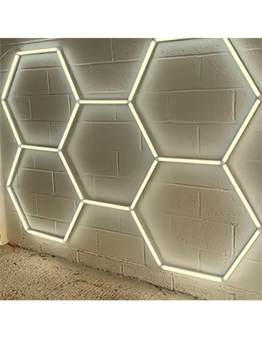 Lampa LED Hexagonala 5 Hexagoane (Tub 0.565m) Alb Natural