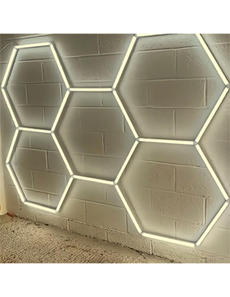 Lampa LED Hexagonala 5 Hexagoane (Tub 0.565m) Alb Natural