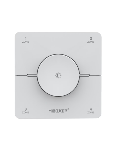 MiBoxer K0-S Telecomanda de Perete Rotativa 4 zone Monocolor/Dual White 2.4Ghz, Alb