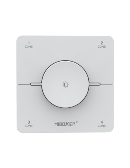 MiBoxer K0-S Telecomanda de Perete Rotativa 4 zone Monocolor/Dual White 2.4Ghz, Alb