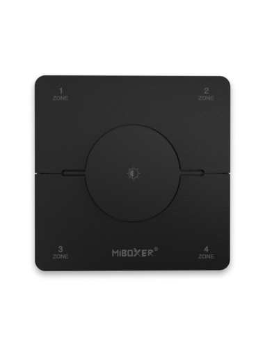 MiBoxer K0-S Telecomanda de Perete Rotativa 4 zone Monocolor/Dual White 2.4Ghz, Negru