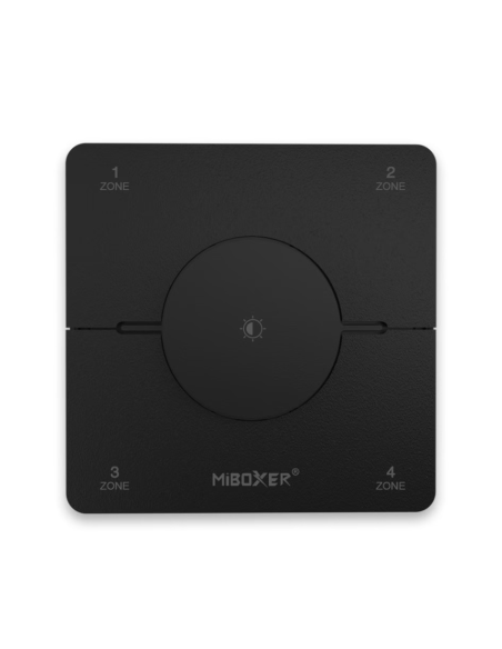 MiBoxer K0-S Telecomanda de Perete Rotativa 4 zone Monocolor/Dual White 2.4Ghz, Negru