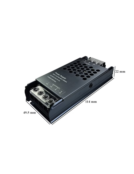 Sursa alimentare ultra-slim 12V 5A 60W IP25, Fara Cooler
