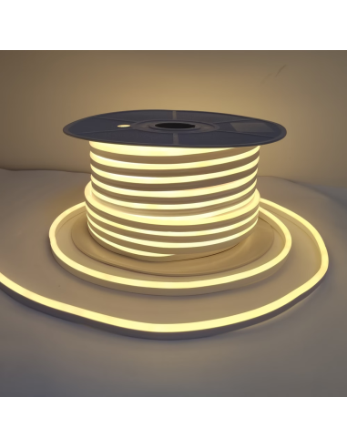 Banda LED Neonflex 2835 120LED/M, IP67, 8*16mm 220V la metru liniar Alb Cald
