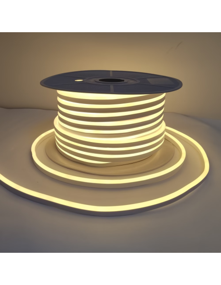 Banda LED Neonflex 2835 120LED/M, IP67, 8*16mm 220V la metru liniar Alb Cald