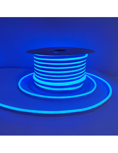 Banda LED Neonflex 2835 120LED/M, IP67, 8*16mm 220V la metru liniar Albastru