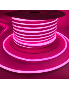 Banda LED Neonflex 2835 120LED/M, IP67, 8*16mm 220V la metru liniar Roz