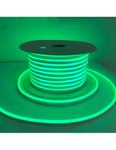 Banda LED Neonflex 2835 120LED/M, IP67, 8*16mm 220V la metru liniar Verde
