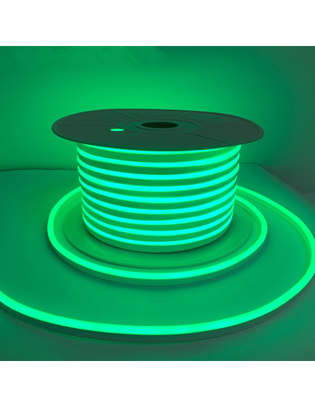 Banda LED Neonflex 2835 120LED/M, IP67, 8*16mm 220V la metru liniar Verde