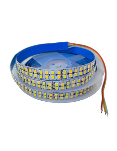Banda LED CCT (Dual White) 2835 336led/m, 12V, IP20, 5 Metri