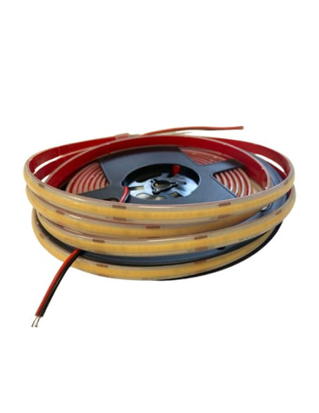Banda LED COB Alb Cald 388LED/m, IP68, 24V, 10 Metri Submersibil