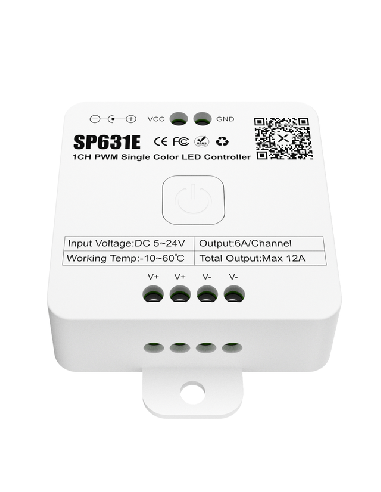Controller Banda LED Monocolor SP631E 12A 5-24V