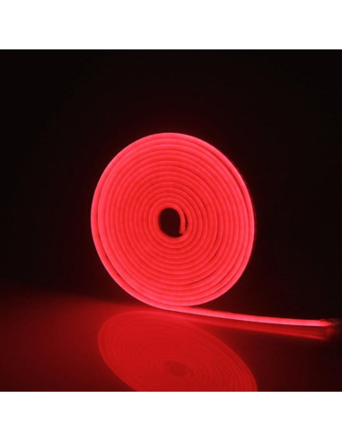Banda LED Neonflex Rosu 2835 120LED/M, IP67, 5*12mm 24V 1 Metru