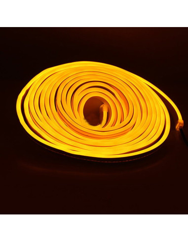 Banda LED Neonflex 2835 120LED/M, IP67, 5*12mm 12V la metru liniar Portocaliu
