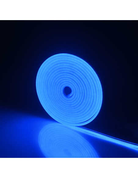 Banda LED Neonflex 2835 120LED/M, IP67, 5*12mm 24V la metru liniar Albastru