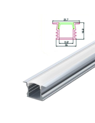 Profil Aluminiu Incastrabil 21.7x16/11.2mm DL66938