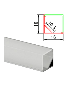 Profil Aluminiu de Colt 90 Grade 16x16/10.3mm DL66935