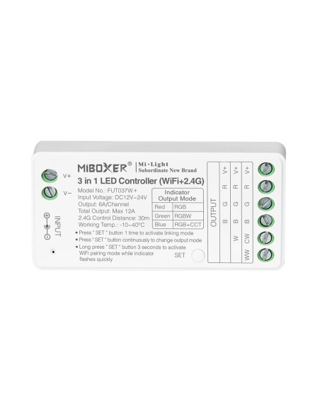 MiBoxer FUT037W+ Controller 3in1 WiFi+2.4G RGB / RGBW / RGB+CCT