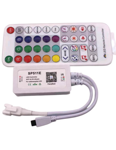 Controller cu telecomanda banda LED Digitala SP511E, 1 iesire pentru WS2812B WS2811, muzical