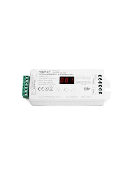 MiBoxer D2-CX Decodor RDM & DMX512 2 Canale Tensiune Constanta