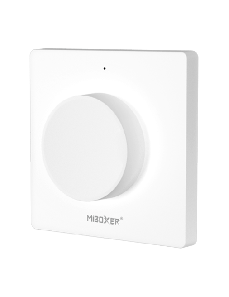 MiBoxer K1 Telecomanda de Perete 2.4Ghz cu Switch Rotativ Dual White/Monocolor, Alb
