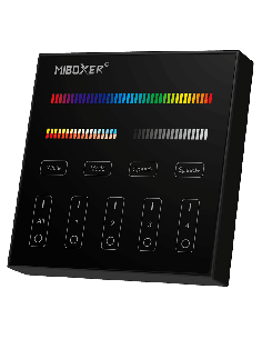 MiBoxer B4-B Telecomanda Panou 4 Zone RGB + CCT, Negru